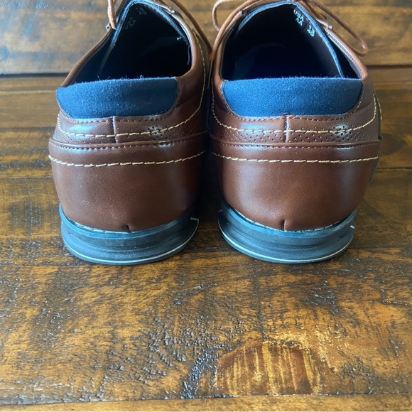 GATSBY Oxford Orthopedic Leather Dress Shoes Black Brown Men’s US Size 13 - Picture 4 of 8